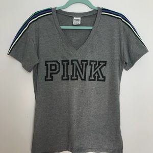 Grey V neck Pink by Victory Secret